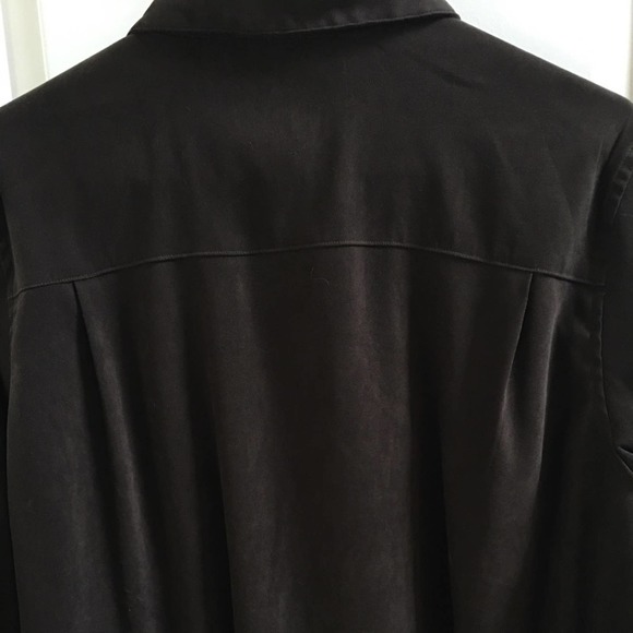 Women's Bridgewater Studio Long Sleeved Chocolate Brown Button Shirt, Size XLP - Picture 3 of 7